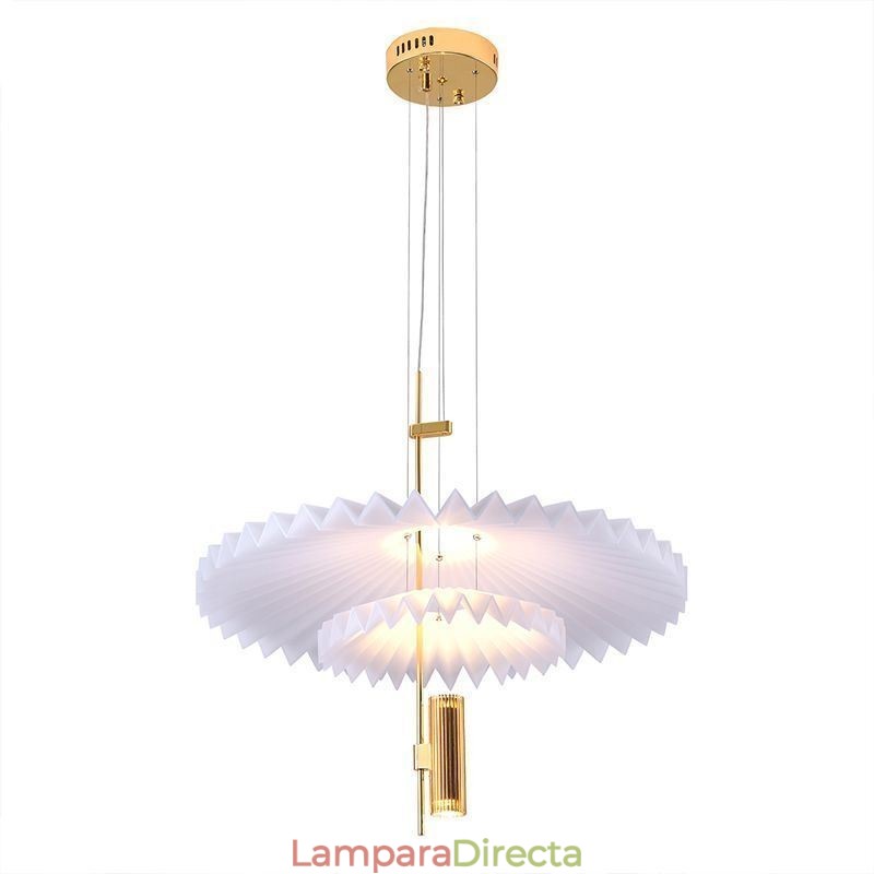 Lámpara colgante plisada moderna de acrílico, iluminación decorativa