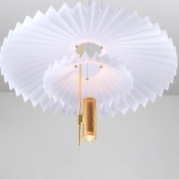 Lámpara colgante plisada moderna de acrílico, iluminación decorativa