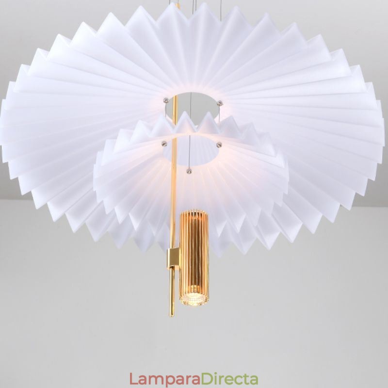 Lámpara colgante plisada moderna de acrílico, iluminación decorativa