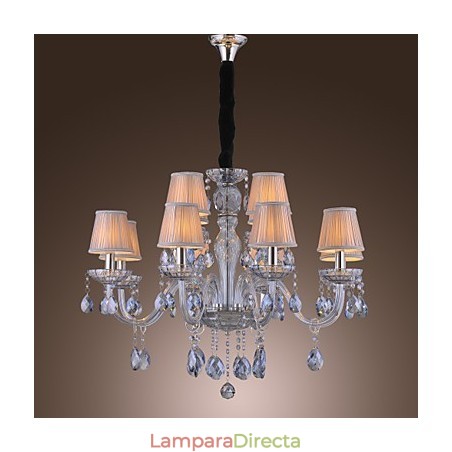 Lámpara de araña clásica tradicional de cristal galvanizado Lámpara de araña clásica tradicional de cristal galvanizado