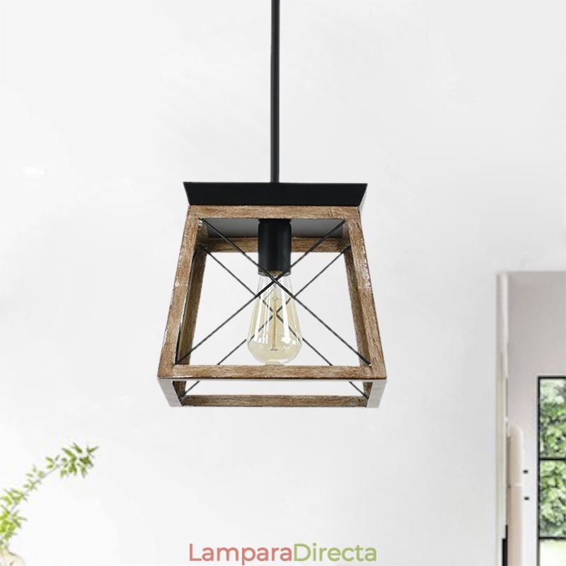 Lámpara colgante de una sola luz estilo vintage