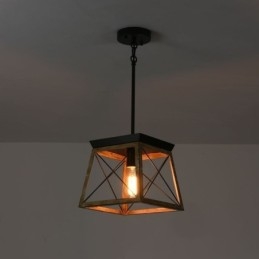 Lámpara colgante de una sola luz estilo vintage