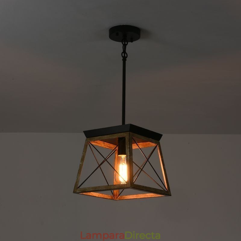Lámpara colgante de una sola luz estilo vintage