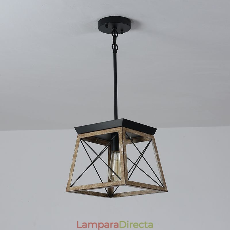 Lámpara colgante de una sola luz estilo vintage