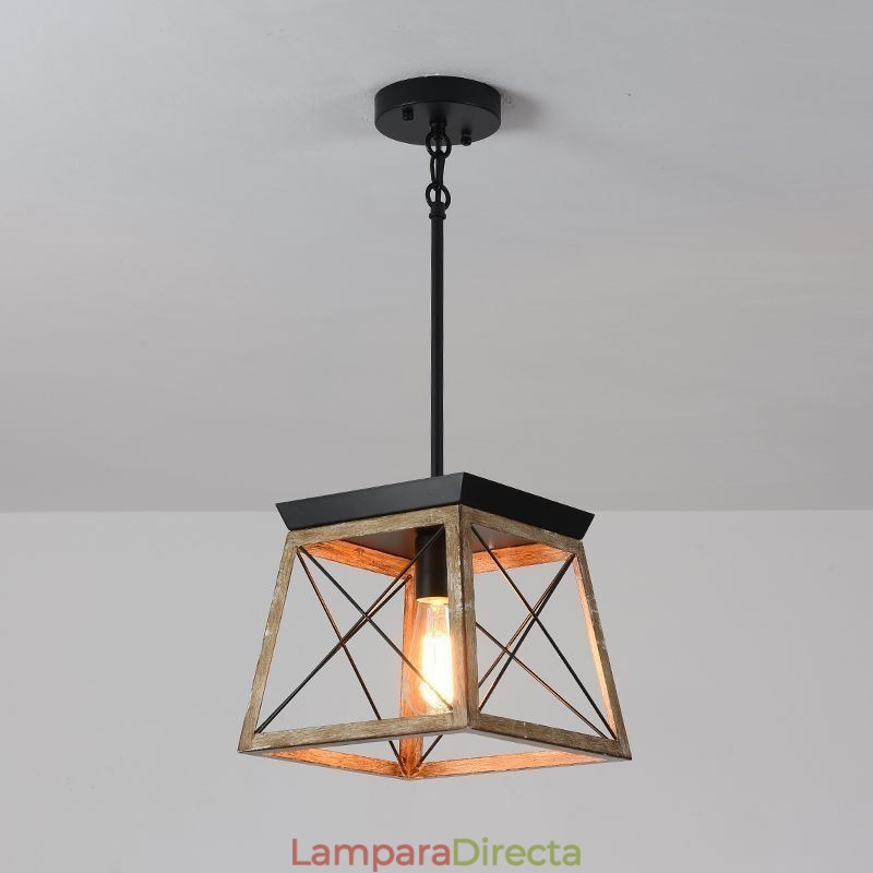 Lámpara colgante de una sola luz estilo vintage