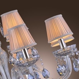 Lámpara de araña clásica tradicional de cristal galvanizado