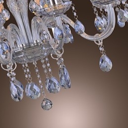 Lámpara de araña clásica tradicional de cristal galvanizado