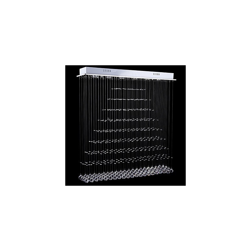 Lámpara colgante de cristal rectangular, lámpara de techo, lámparas de iluminación, accesorios
