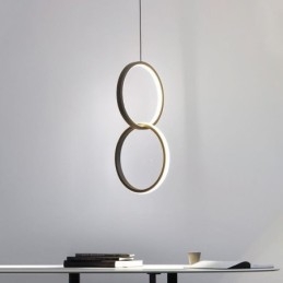 Lámpara colgante minimalista de doble anillo