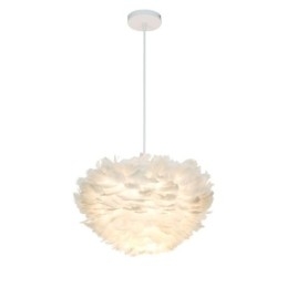Lámpara colgante decorativa con bonita pluma