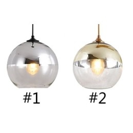 Lámpara colgante creativa de hierro y vidrio con forma de globo, iluminación decorativa