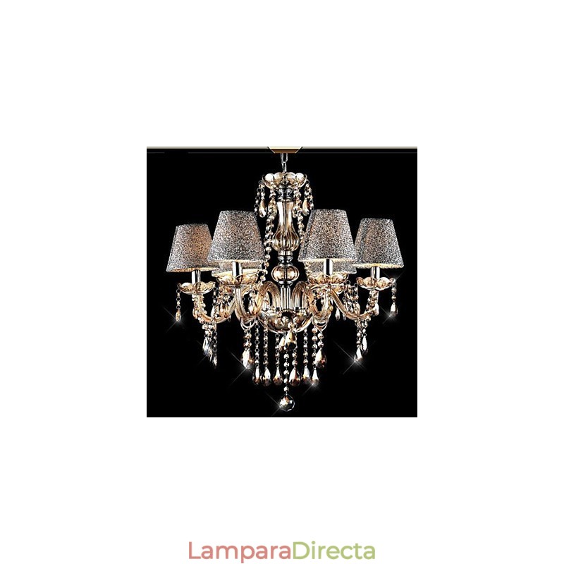 Lámpara de araña de cristal electrochapado, moderna, contemporánea, clásica, vintage