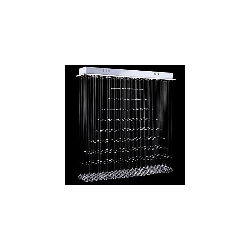Lámpara colgante de cristal rectangular, lámpara de techo, lámparas de iluminación, accesorios