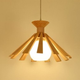 Lámpara colgante de madera de estilo sencillo