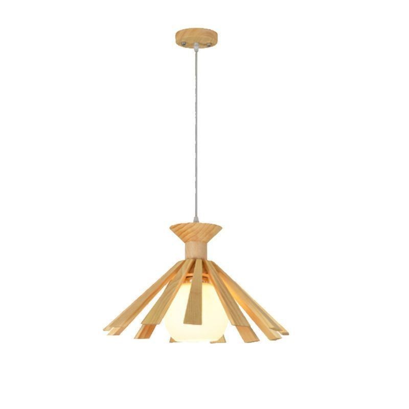 Lámpara colgante de madera de estilo sencillo