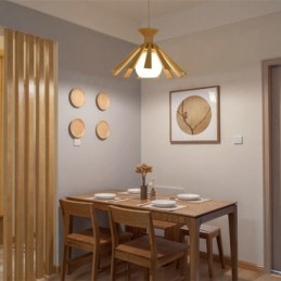 Lámpara colgante de madera de estilo sencillo