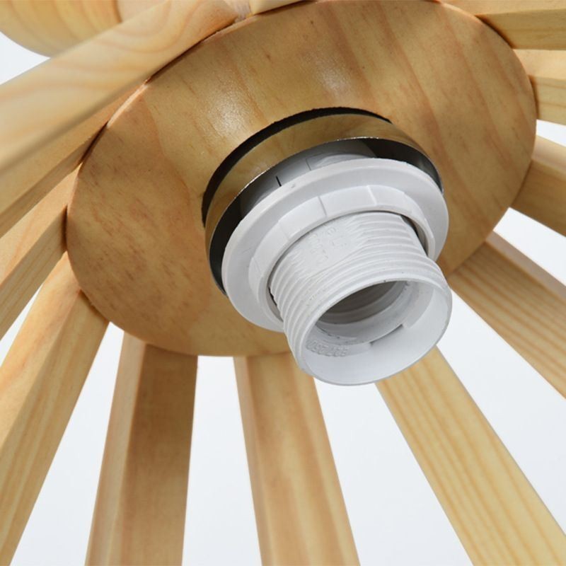 Lámpara colgante de madera de estilo sencillo