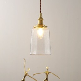 Lámpara colgante de cristal minimalista moderna, lámpara de techo decorativa