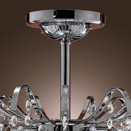 Lámpara de araña de metal con pintura de cristal contemporánea moderna