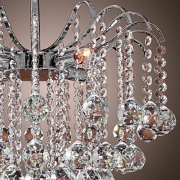Lámpara de araña de metal con pintura de cristal contemporánea moderna