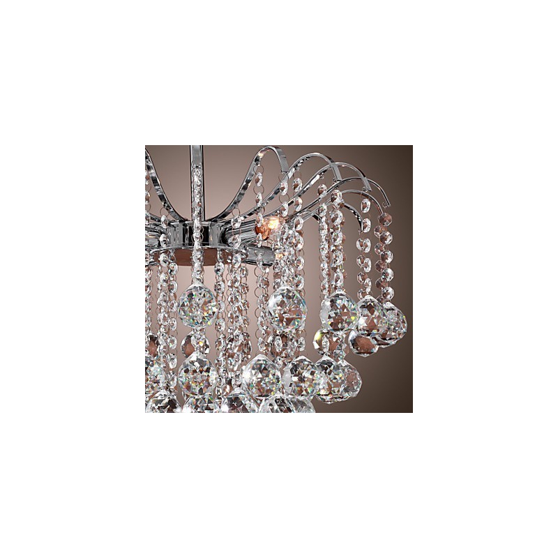 Lámpara de araña de metal con pintura de cristal contemporánea moderna
