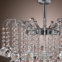 Lámpara de araña de metal con pintura de cristal contemporánea moderna