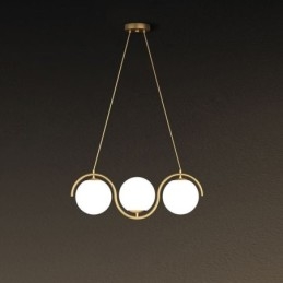 Lámpara colgante minimalista con forma de globo de cristal moderno