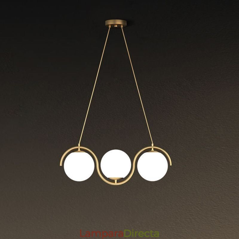 Lámpara colgante minimalista con forma de globo de cristal moderno