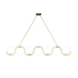 Lámpara colgante minimalista con forma de globo de cristal moderno