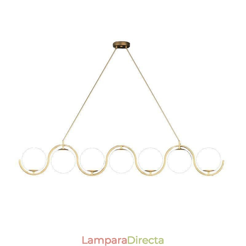 Lámpara colgante minimalista con forma de globo de cristal moderno