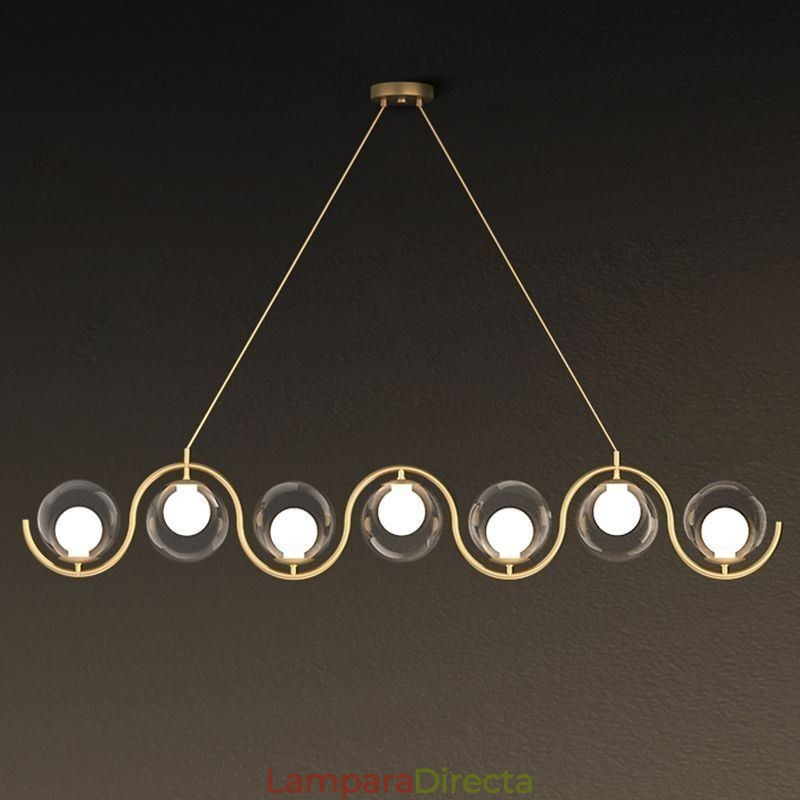 Lámpara colgante minimalista con forma de globo de cristal moderno