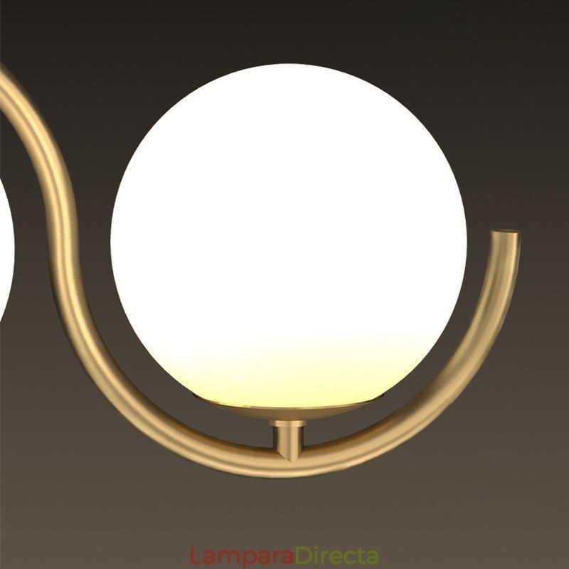 Lámpara colgante minimalista con forma de globo de cristal moderno