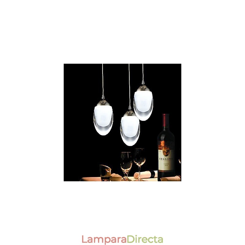 Lámpara colgante de cristal cromado, moderna, contemporánea, tradicional, clásica, campestre