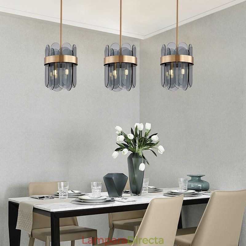 Iluminación colgante de vidrio moderna