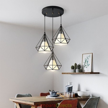 Lámpara colgante con forma de diamante, moderna y minimalista, decorativa. Lámpara colgante con forma de diamante, moderna y minimalista, decorativa.