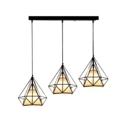 Lámpara colgante con forma de diamante, moderna y minimalista, decorativa.