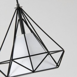 Lámpara colgante con forma de diamante, moderna y minimalista, decorativa.