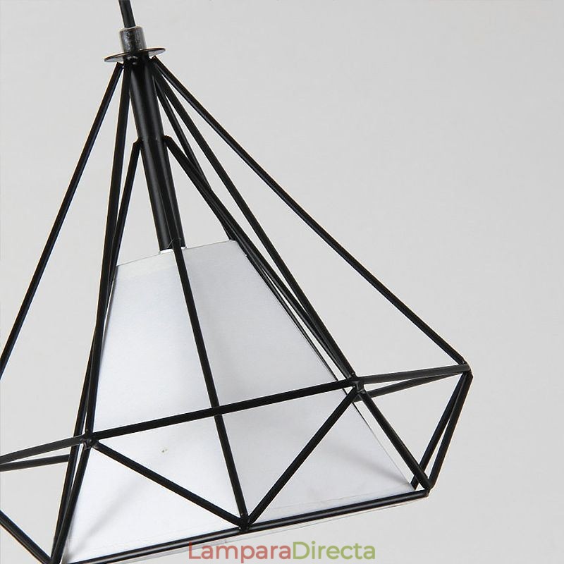 Lámpara colgante con forma de diamante, moderna y minimalista, decorativa.