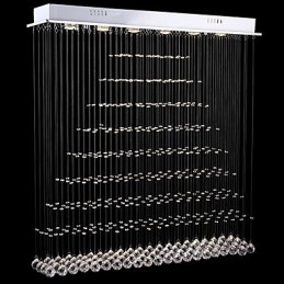 Lámpara colgante de cristal rectangular, lámpara de techo, lámparas de iluminación, accesorios