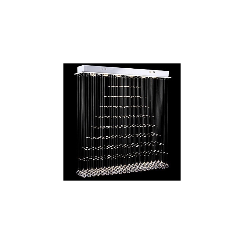 Lámpara colgante de cristal rectangular, lámpara de techo, lámparas de iluminación, accesorios