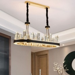 Lámpara colgante de cristal contemporánea Lámpara de techo de cristal
