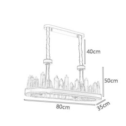 Lámpara colgante de cristal contemporánea Lámpara de techo de cristal