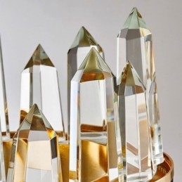 Lámpara colgante de cristal contemporánea Lámpara de techo de cristal