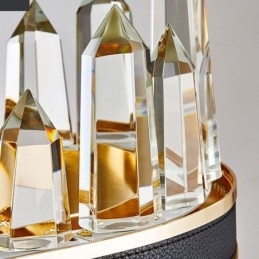Lámpara colgante de cristal contemporánea Lámpara de techo de cristal