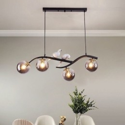 Lámpara colgante de rama minimalista moderna, 4 lámparas, luz decorativa
