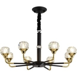 Lámpara colgante de cristal moderna y elegante.