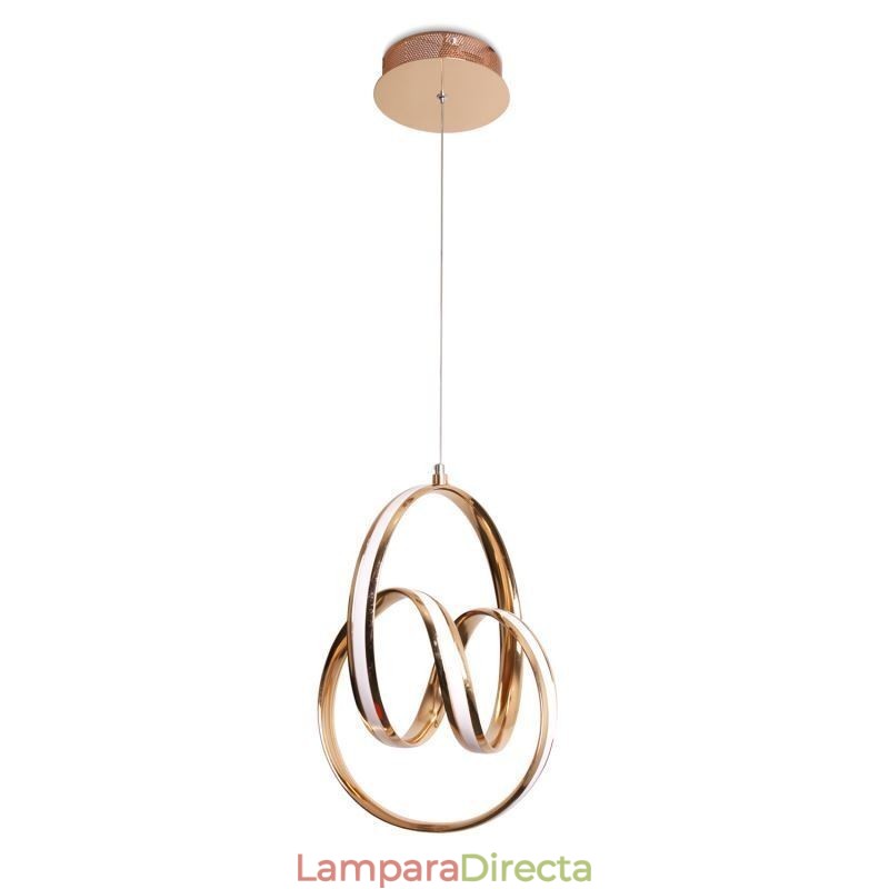 Lámpara colgante minimalista moderna con diseño circular único y forma de isla.