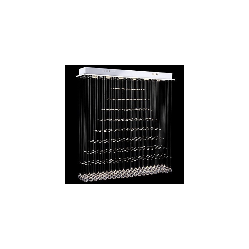Lámpara colgante de cristal rectangular, lámpara de techo, lámparas de iluminación, accesorios