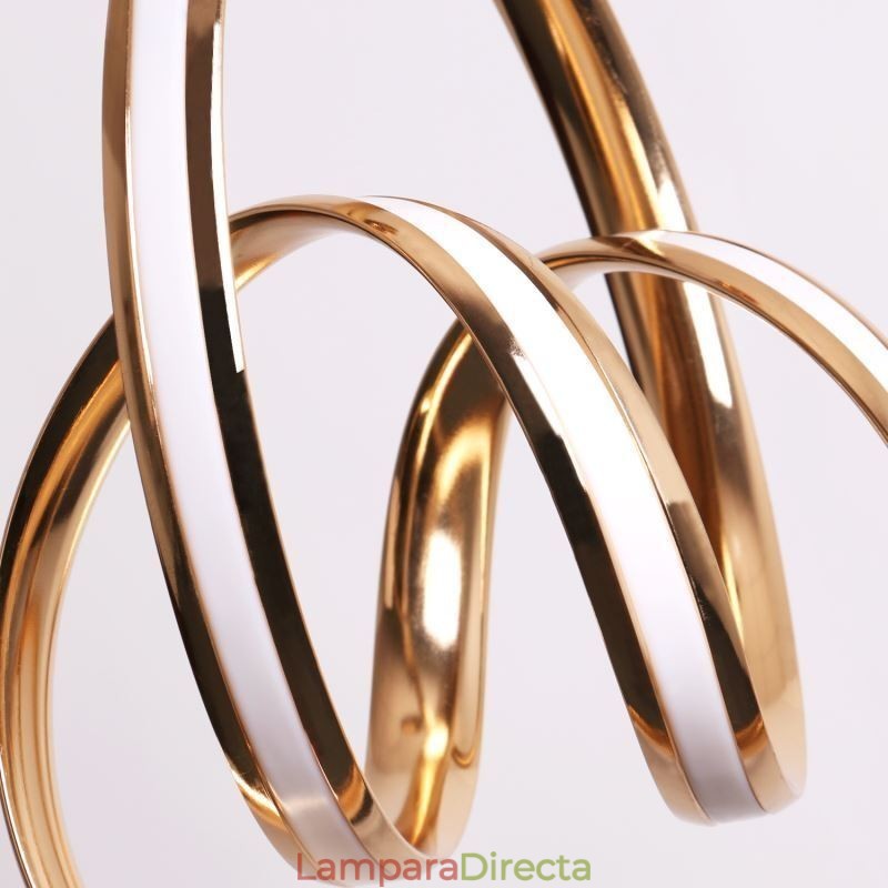 Lámpara colgante minimalista moderna con diseño circular único y forma de isla.