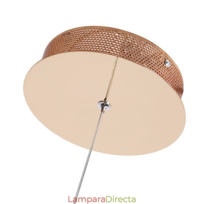 Lámpara colgante minimalista moderna con diseño circular único y forma de isla.